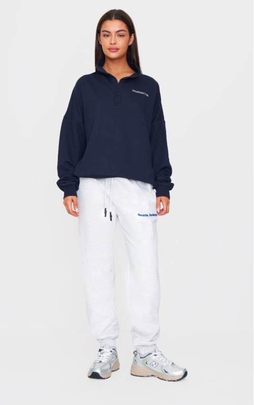 Великі джоггери преміум-класу Heather Grey Sports Academy Puff Print