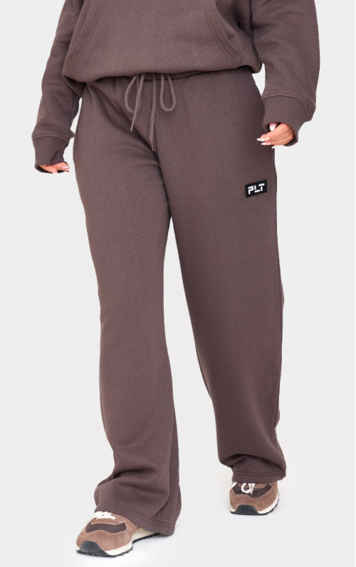 Прямі штани PRETTYLITTLETHING Petite Charcoal Straight Badge