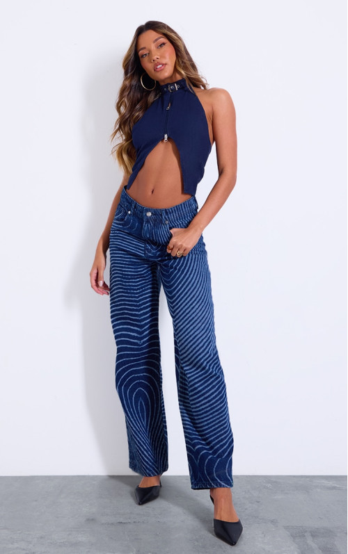 Джинси Indigo Lazer Swirl Print