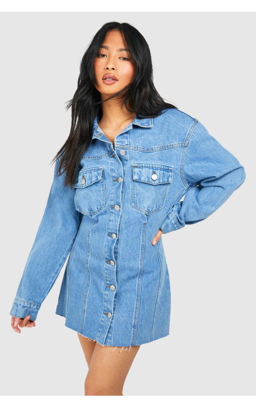 Маленька приталена джинсова міні-сукня