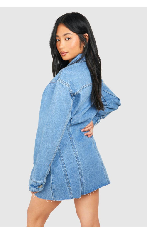 Маленька приталена джинсова міні-сукня