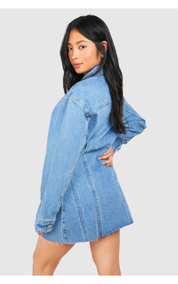 Маленька приталена джинсова міні-сукня