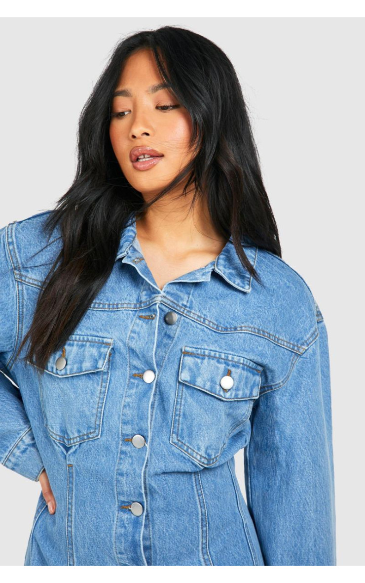 Маленька приталена джинсова міні-сукня