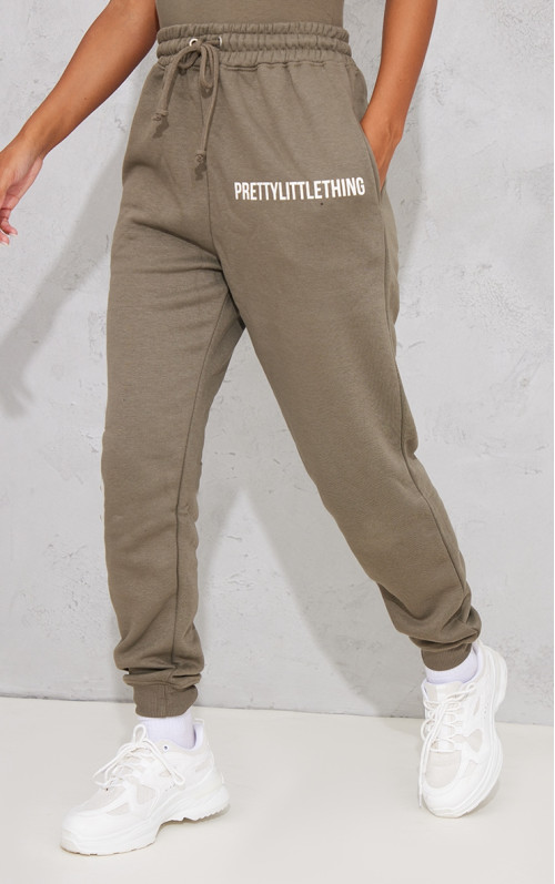 Бігун з манжетами з високою талією PRETTYLITTLETHING кольору хакі Prettylittlething