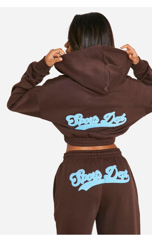 Укорочений худі з аплікацією Sports Dept Towlling