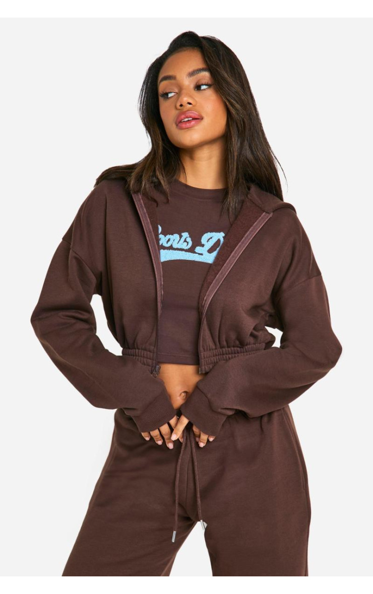 Укорочений худі з аплікацією Sports Dept Towlling