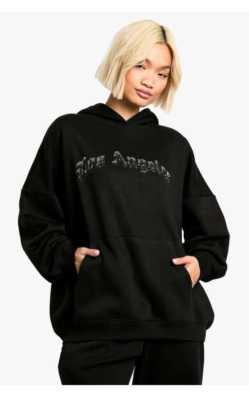 ЛОС-АНДЖЕЛЕС ДІАМАНТЕ HOTFIX APPLIQUE ОВЕРСАЙЗ ТОЛСТОВКА