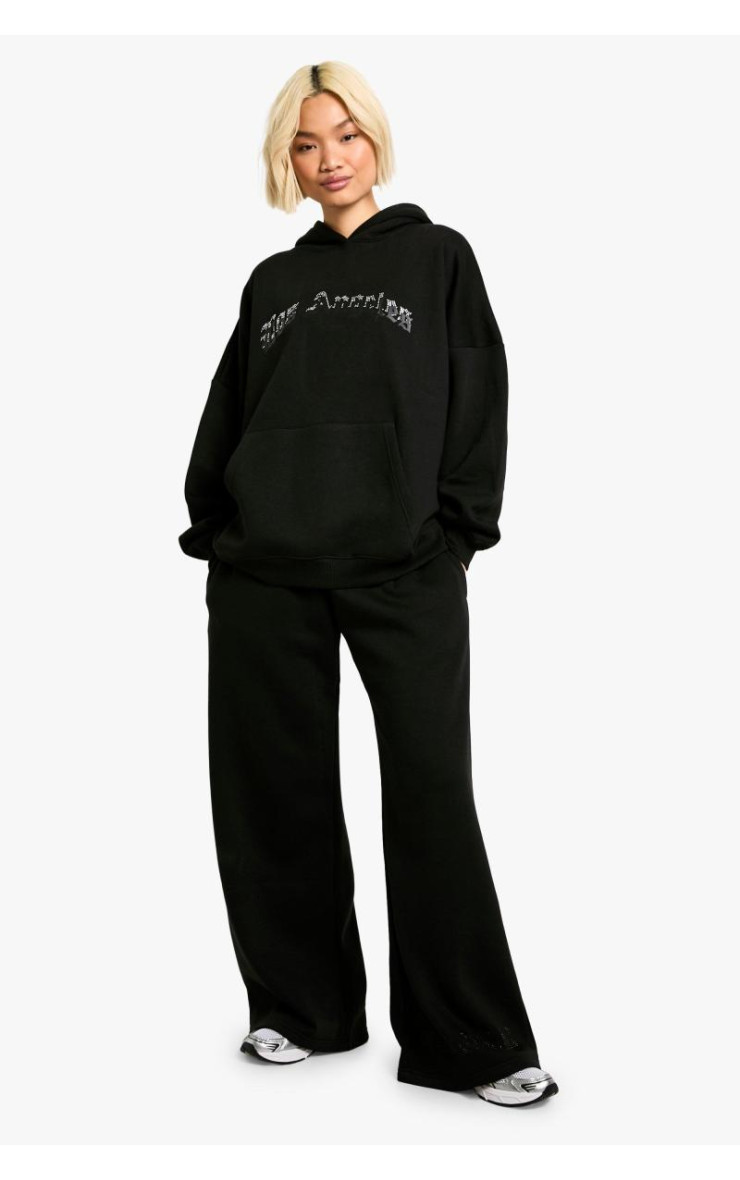 ЛОС-АНДЖЕЛЕС ДІАМАНТЕ HOTFIX APPLIQUE ОВЕРСАЙЗ ТОЛСТОВКА