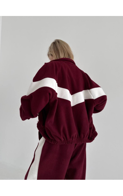 Флісовий костюм контрастний лампас 