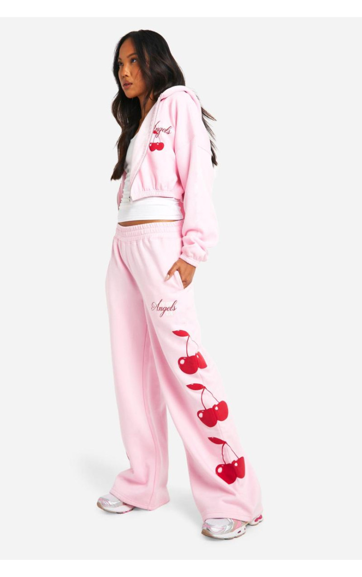 Худі з вишневим принтом на блискавці