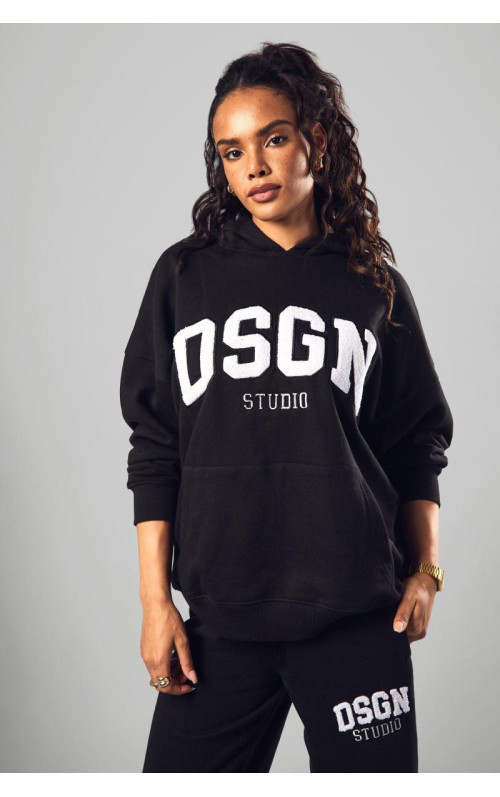 Чорна толстовка великого розміру Dsgn Studio Toweling Applique