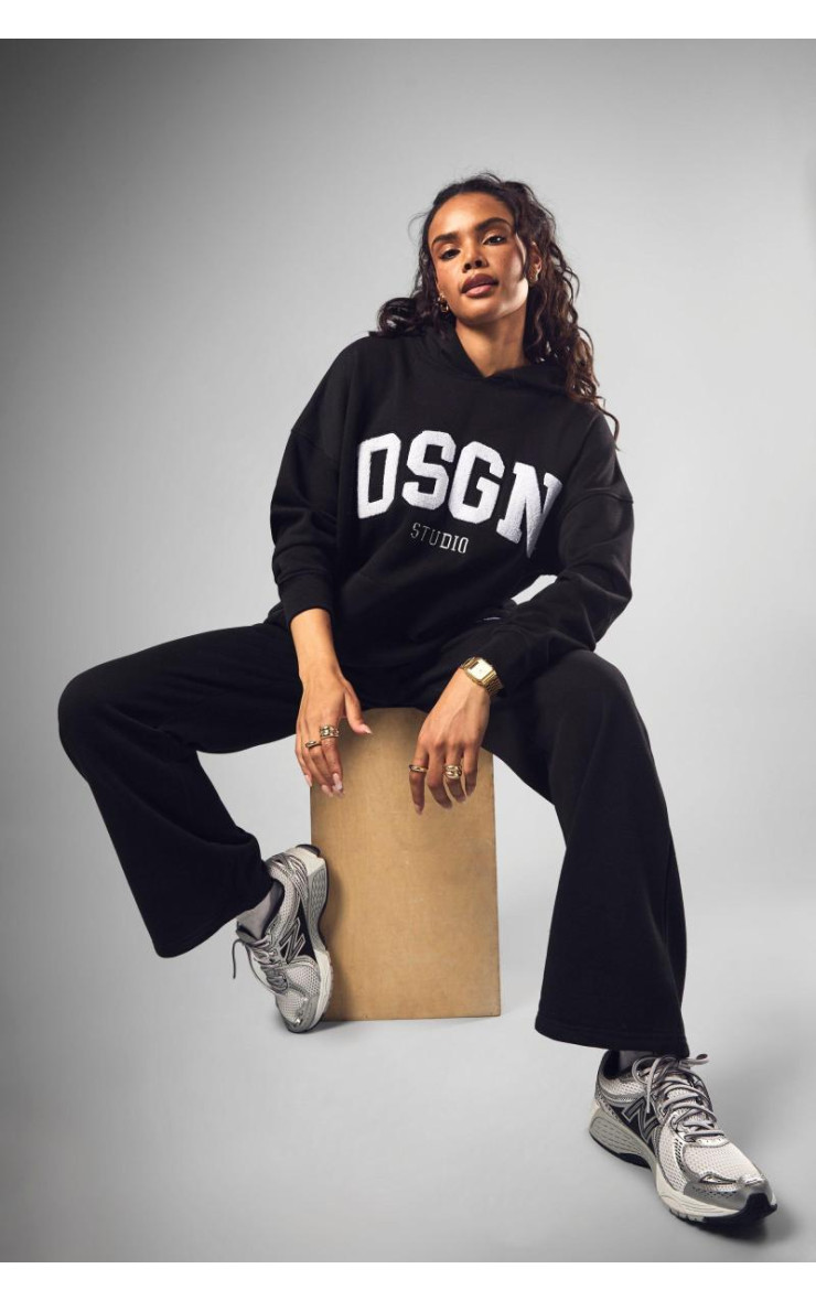 Чорна толстовка великого розміру Dsgn Studio Toweling Applique