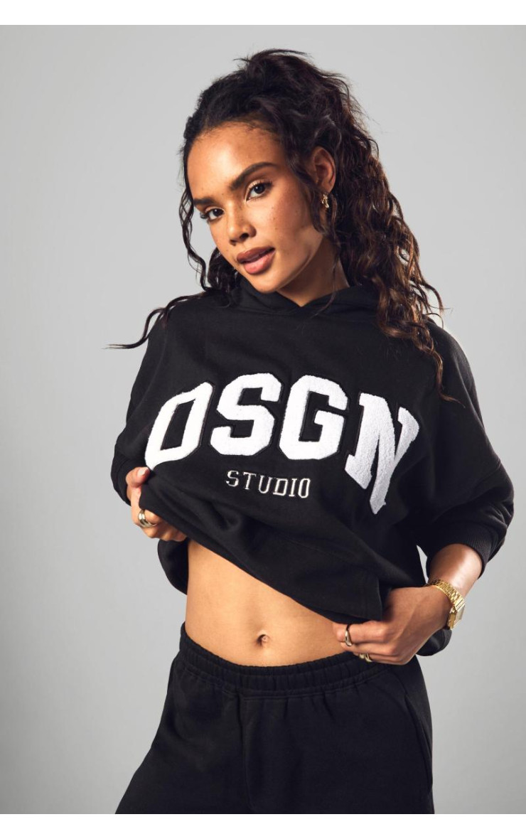 Чорна толстовка великого розміру Dsgn Studio Toweling Applique