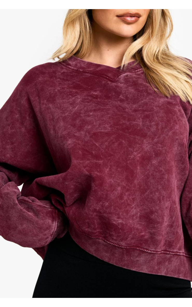 Великий світшот із V-подібним вирізом із перефарбованими фарбами