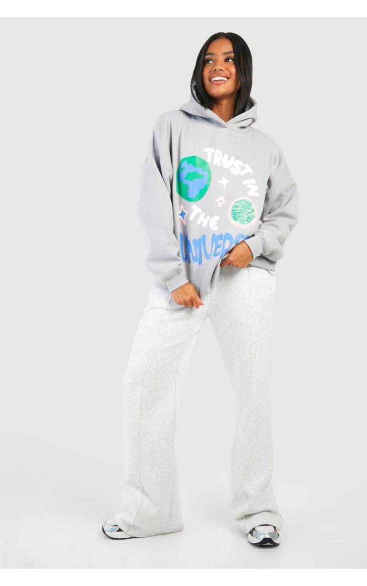 Толстовка великого розміру з принтом із надписом