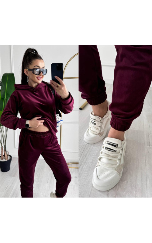 Велюровий костюм на хутрі 20/26