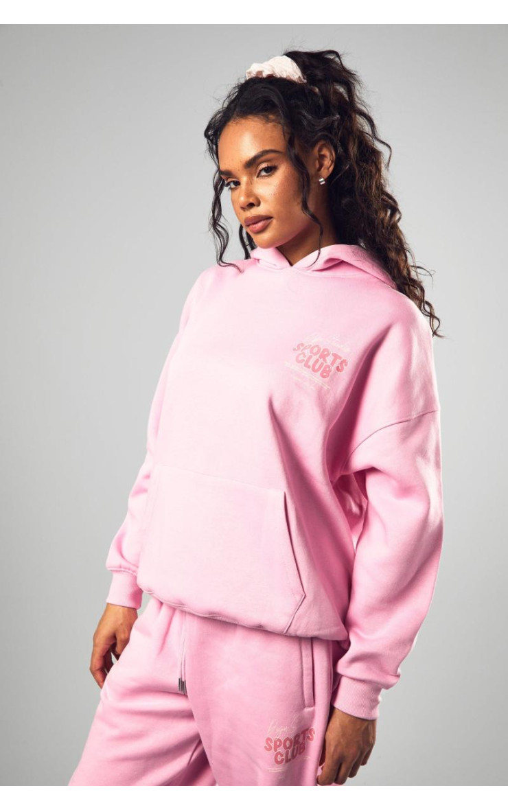 Рожева толстовка великого розміру Dsgn Studio Sports Bubble Slogan