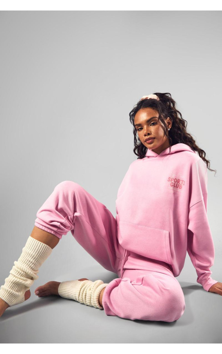 Рожева толстовка великого розміру Dsgn Studio Sports Bubble Slogan