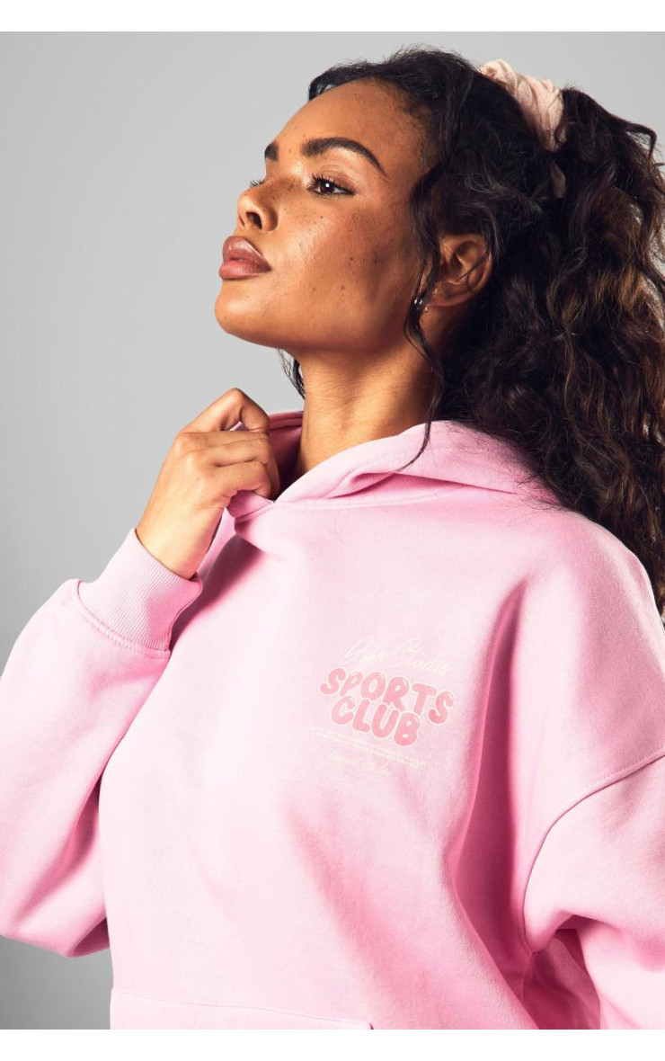 Рожева толстовка великого розміру Dsgn Studio Sports Bubble Slogan