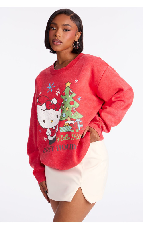 Hello Kitty. Святковий світшот «Щасливих свят»