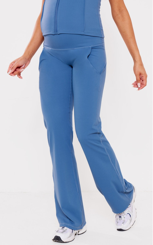 Розкльошені легінси для вагітних темно-синього кольору Contour Sculpt Pocket