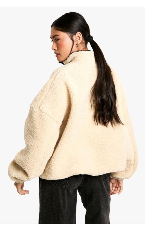 Великий світшот Borg з нейлоновими деталями на половину блискавки