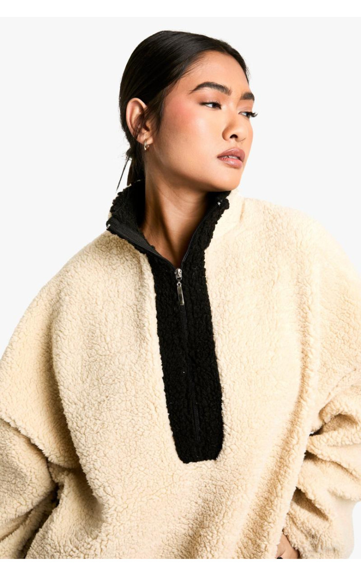 Великий світшот Borg з нейлоновими деталями на половину блискавки